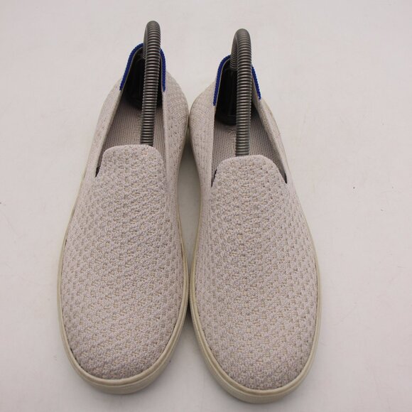 Rothy’s The Sneaker Honeycomb Women’s Size 8 Salt Light Grey White Knit Slip On - Picture 2 of 9